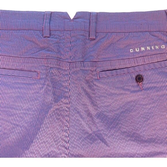Dunning Golf Everbest Pinstripe Seersucker Flat Front Golf Shorts - Picture 9 of 11